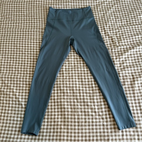 Girlfriend Collective Blue ‘Lagoon’ Compressive High-Rise Leggings | Size L - Picture 4 of 15